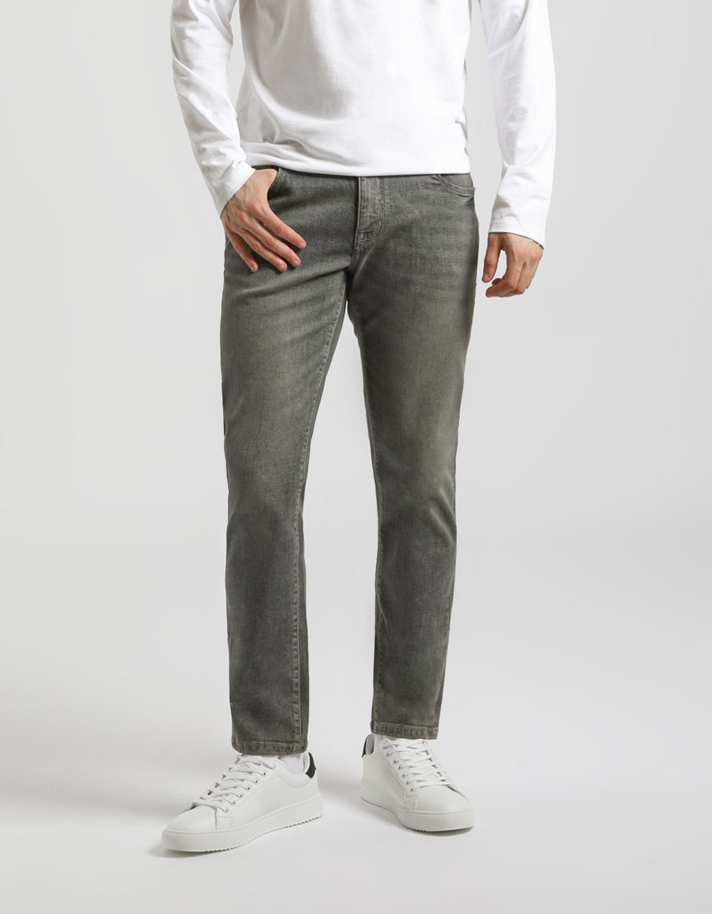 Jeans slim fit grigio