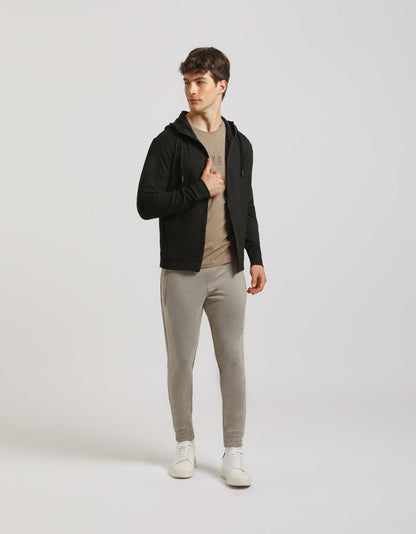 Felpa zip con cappuccio