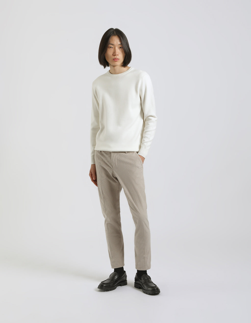Pantaloni chino in velluto