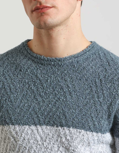 Maglia girocollo colorblock