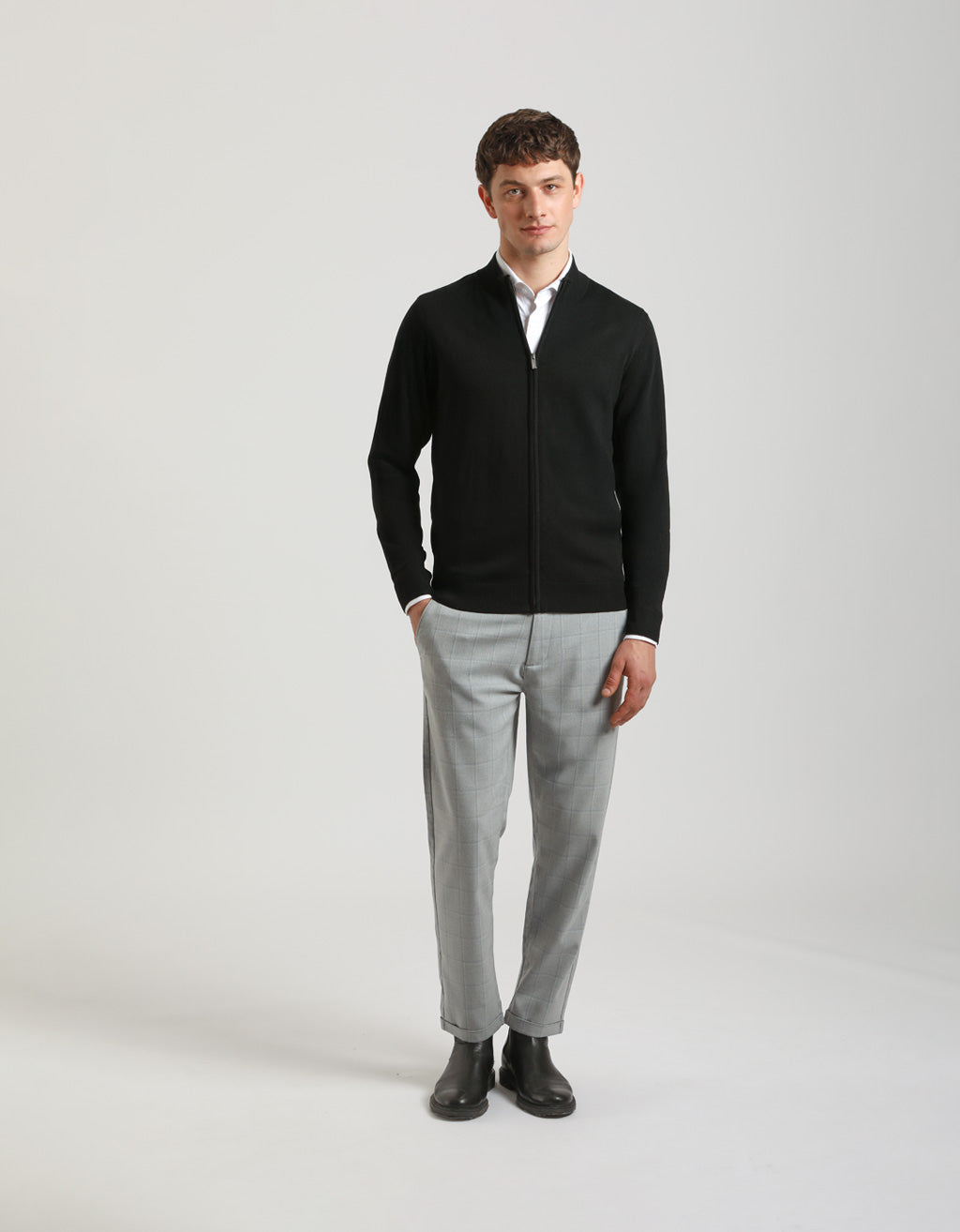 Cardigan con zip