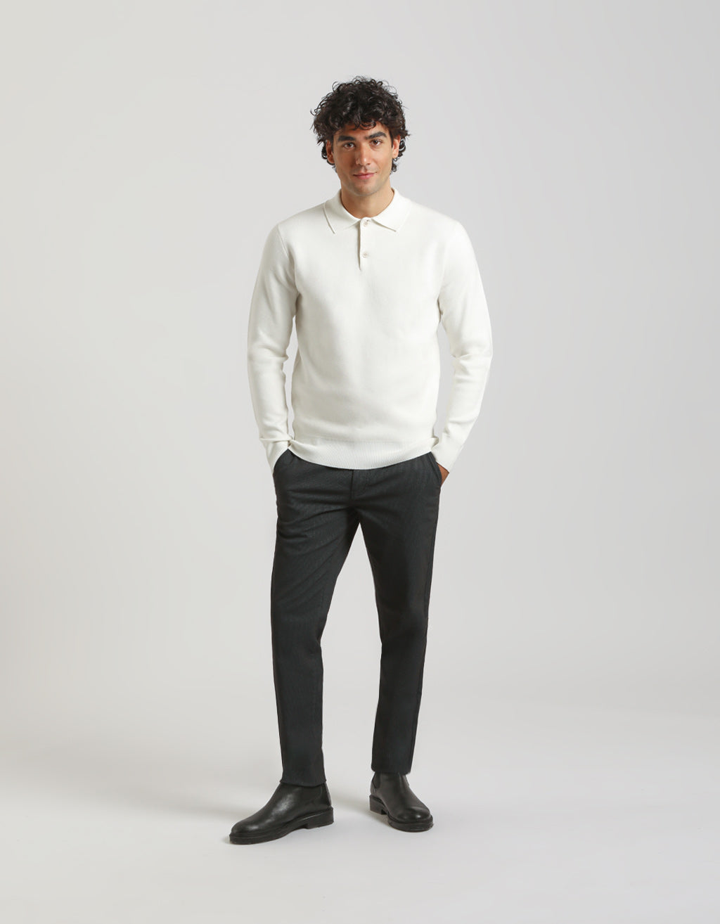 Pantaloni chino microfantasia