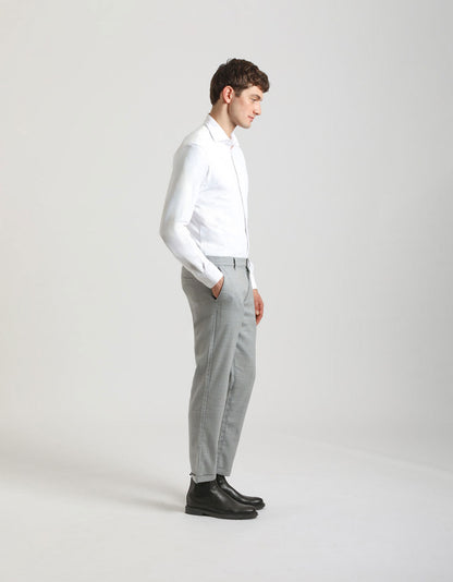 Pantaloni chino con fantasia a quadri