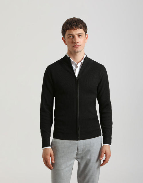 Cardigan con zip