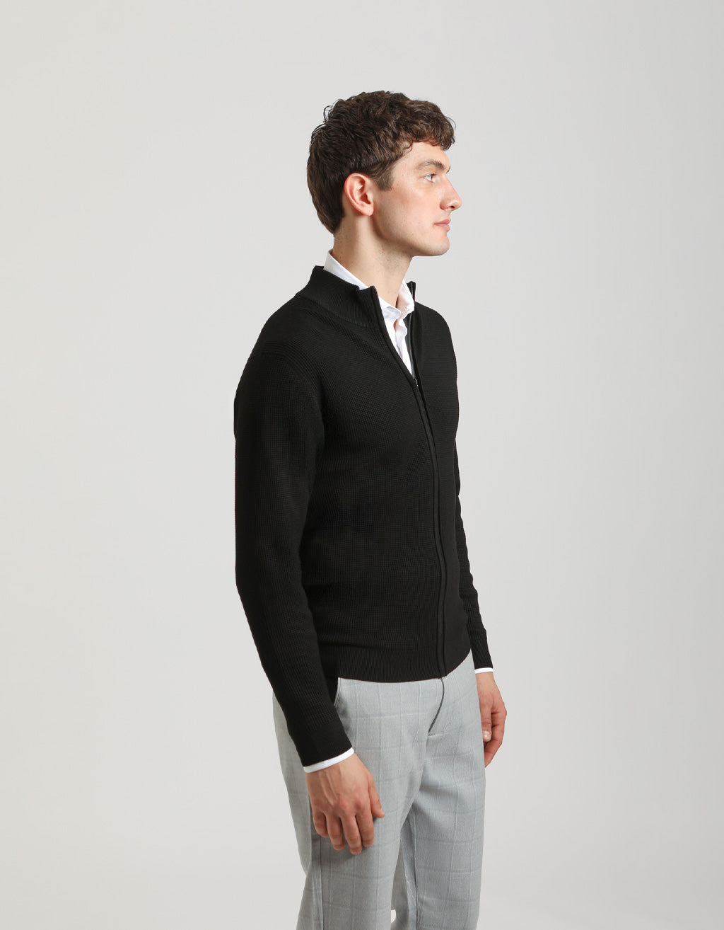 Cardigan con zip