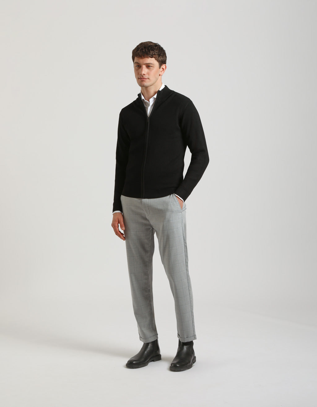 Cardigan con zip