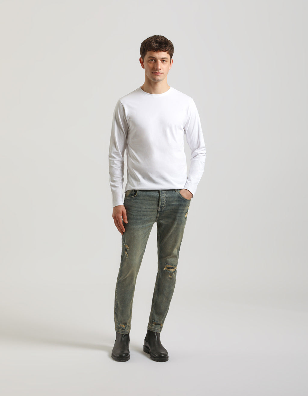 Jeans effetto sabbia