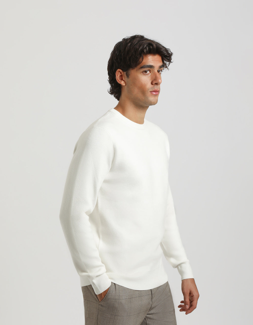 Maglia girocollo in viscosa