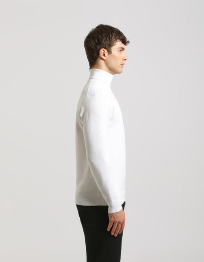 Maglia collo alto in misto viscosa
