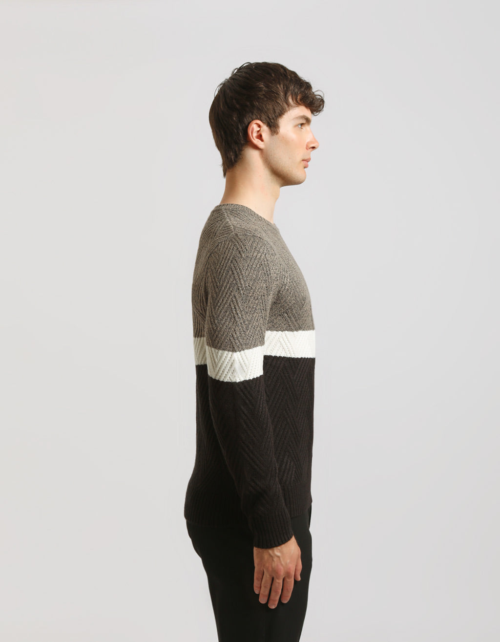 Maglia girocollo colorblock
