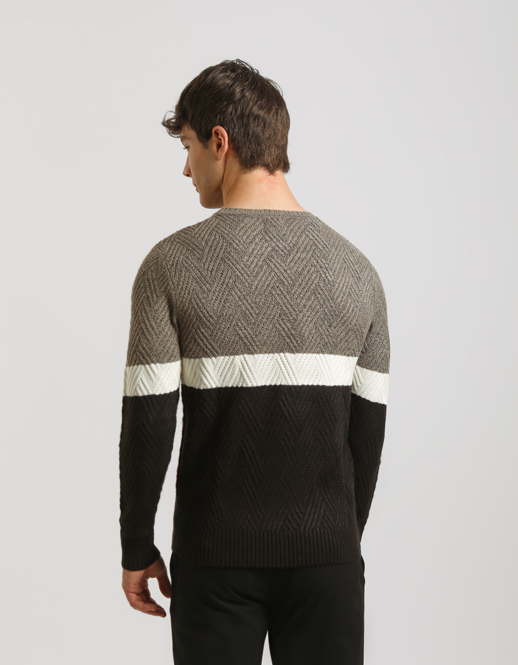 Maglia girocollo colorblock
