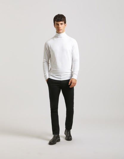 Pantaloni chino in cotone strutturato