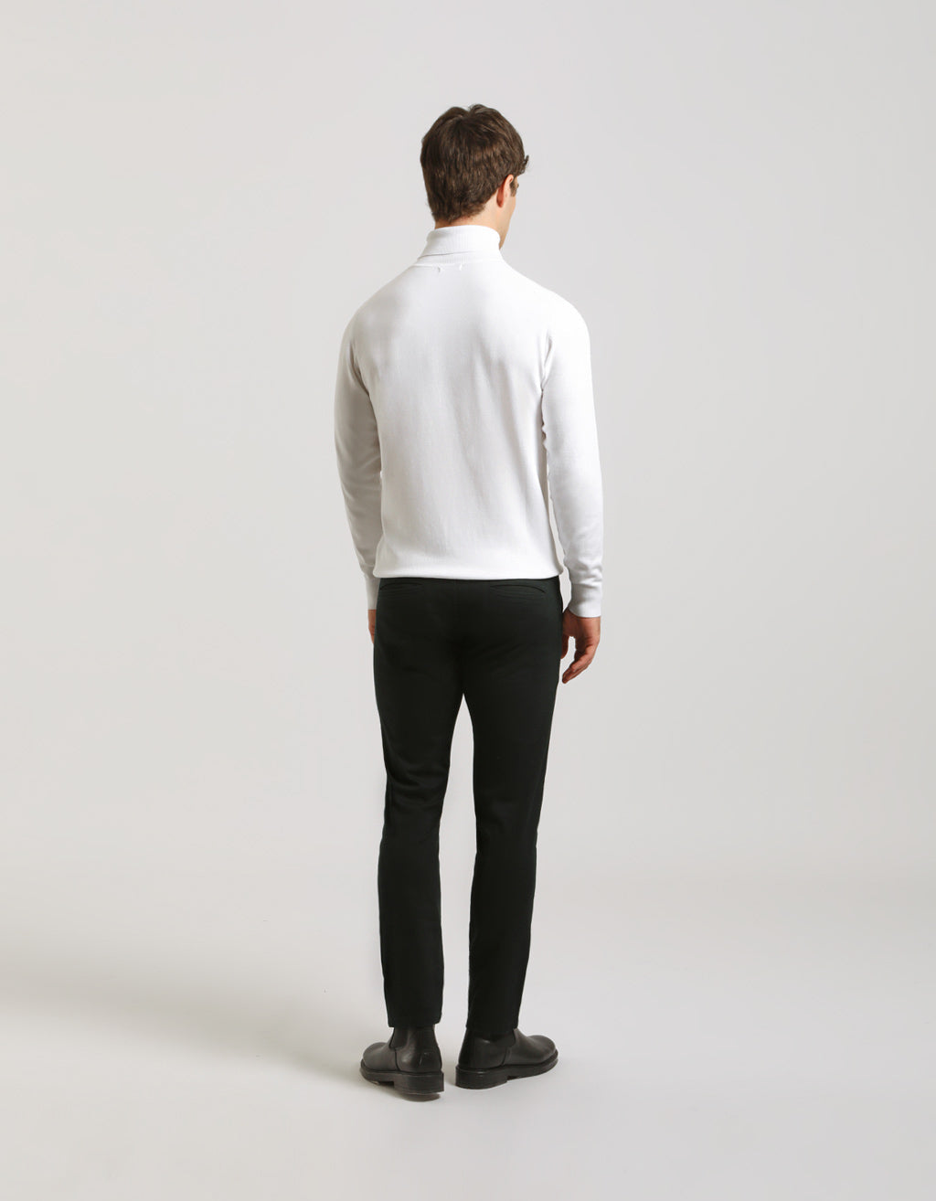 Pantaloni chino in cotone strutturato