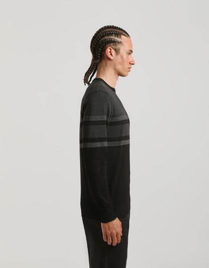 Maglia girocollo colorblock