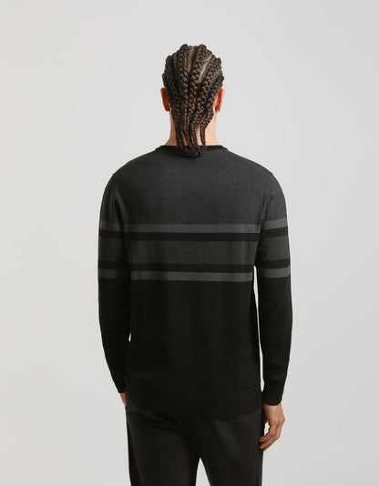 Maglia girocollo colorblock