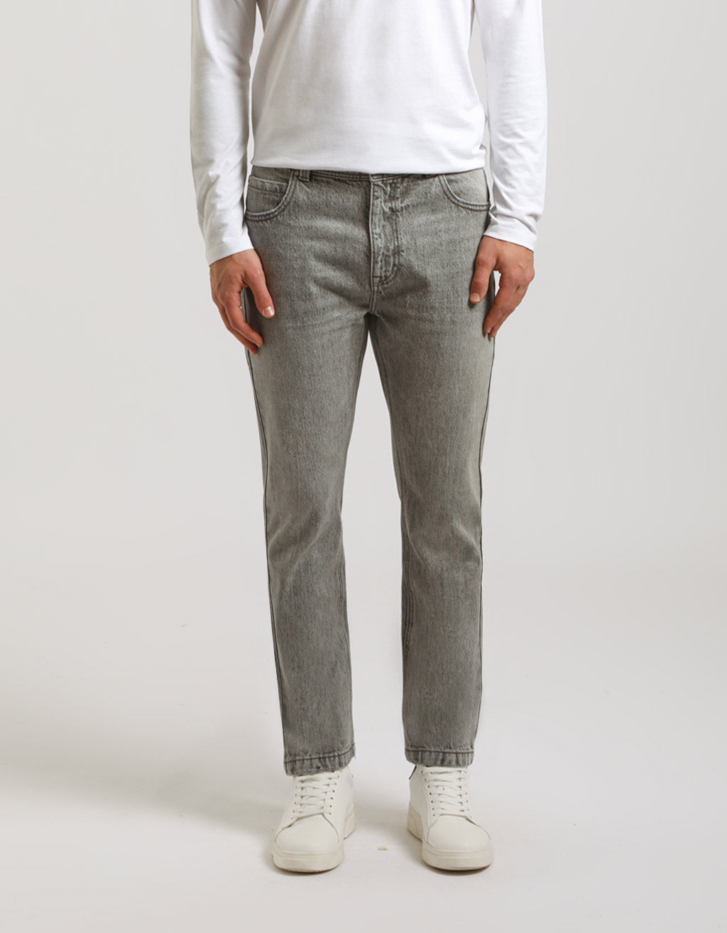 Jeans slim fit grigio
