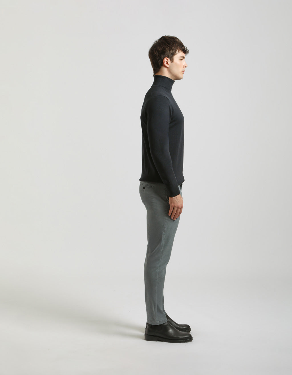 Pantaloni chino microfantasia