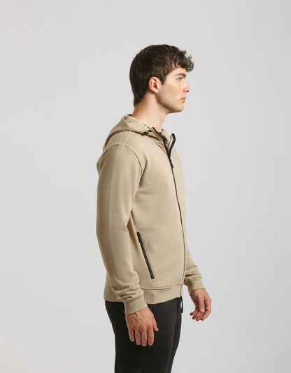 Felpa zip con cappuccio