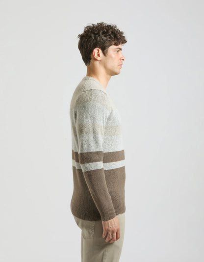 Maglia girocollo colorblock