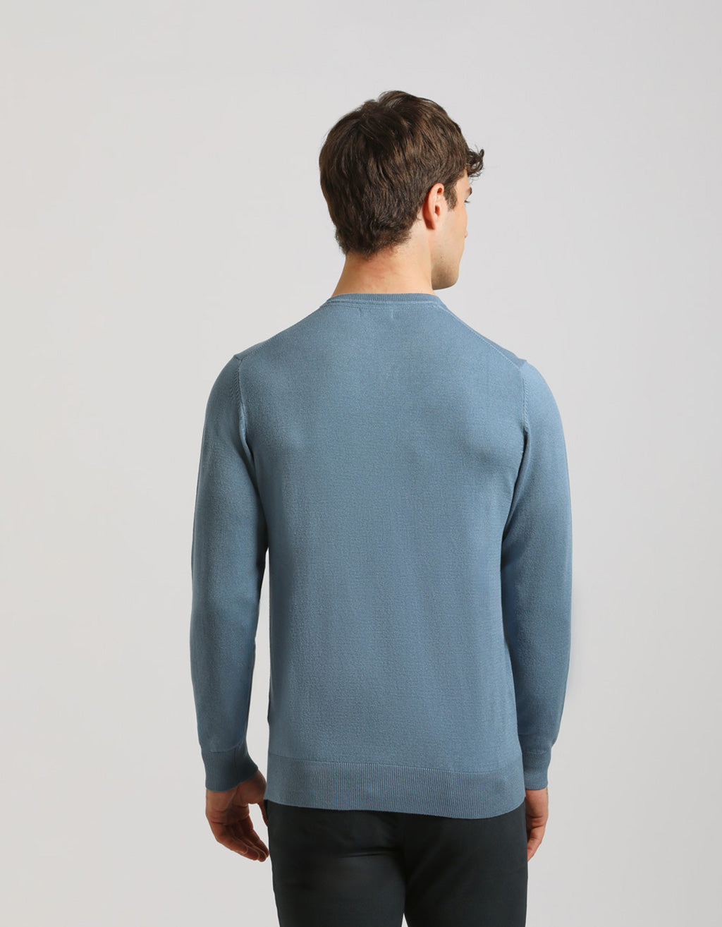 Maglia girocollo misto viscosa