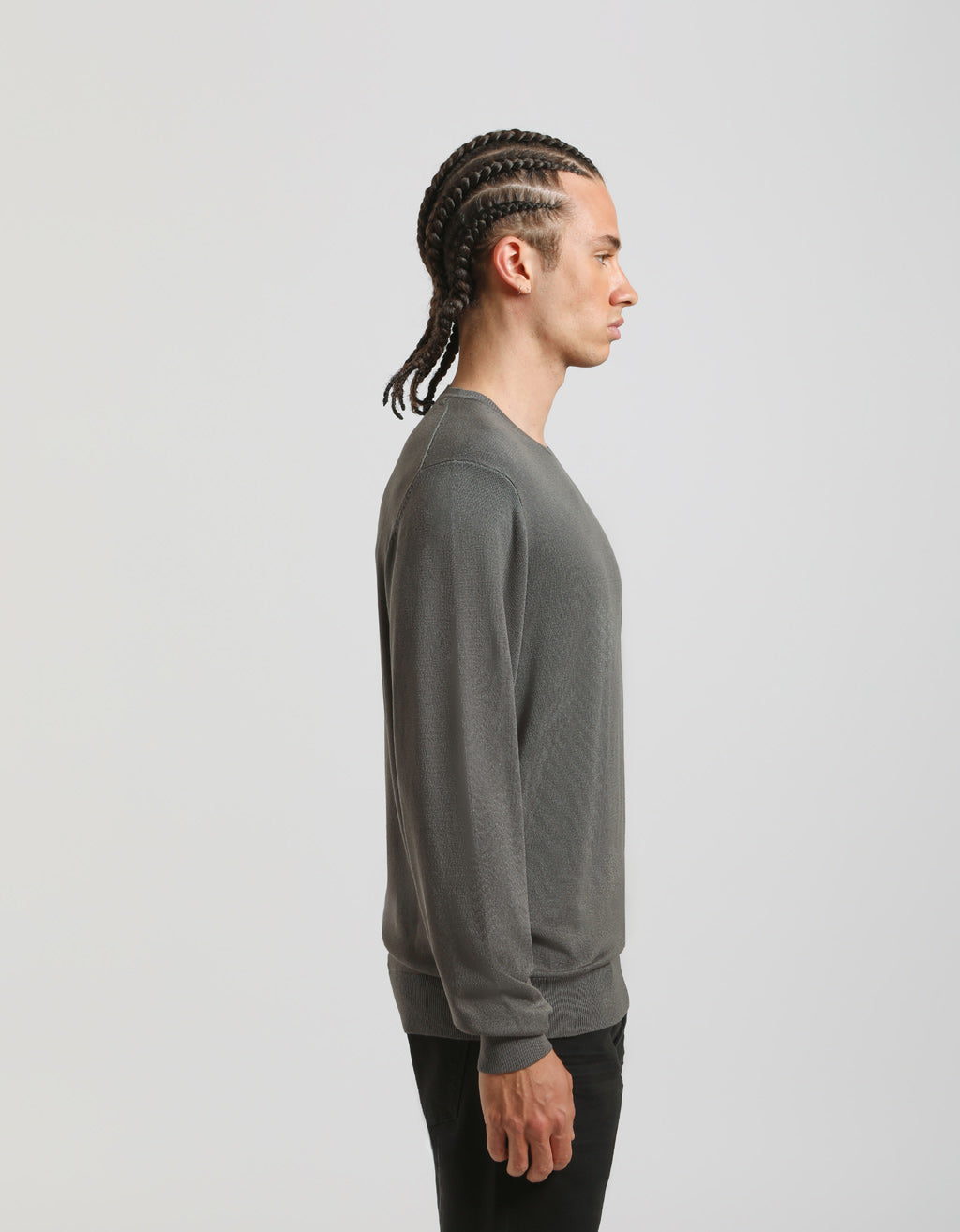 Maglia girocollo misto viscosa