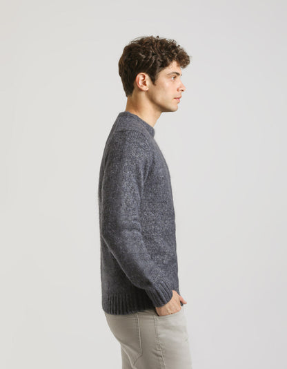 Maglia girocollo misto lana