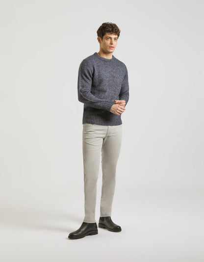 Maglia girocollo misto lana