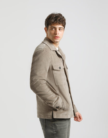 Giacca camicia in velluto