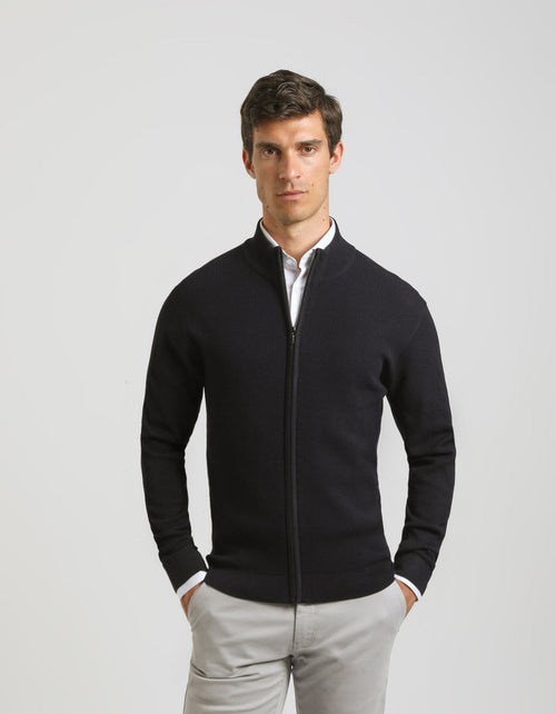 Cardigan con zip