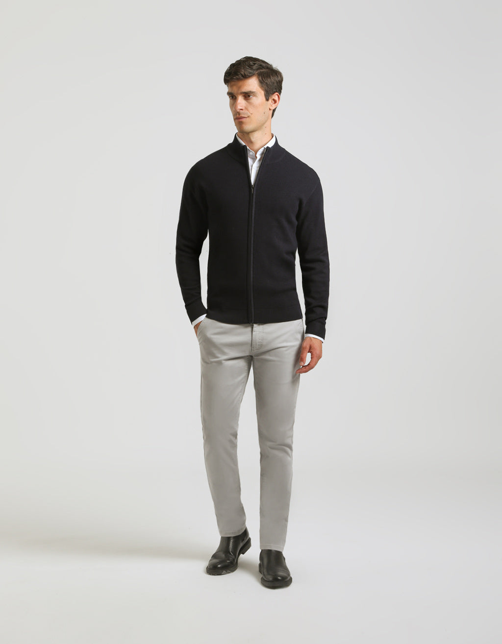 Cardigan con zip