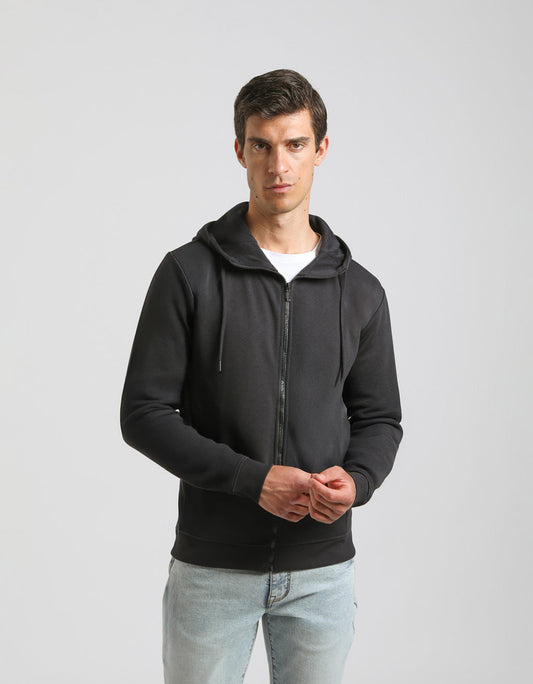 Felpa zip con cappuccio