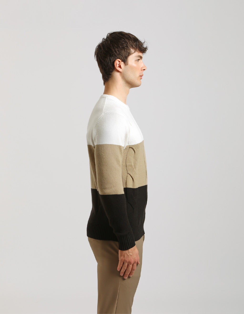Maglia girocollo colorblock