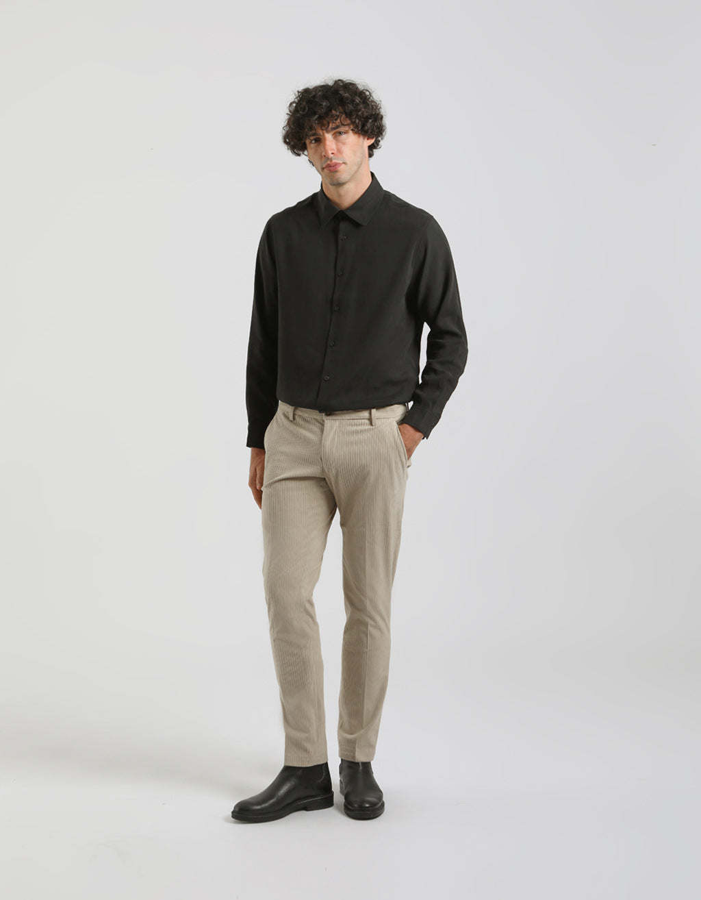 Pantaloni chino in velluto