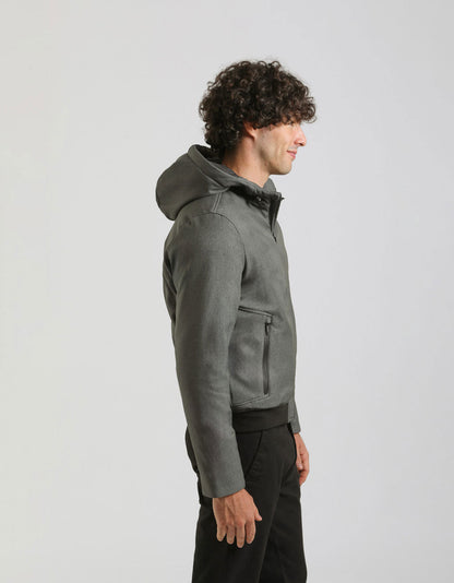 Bomber imbottito con cappuccio