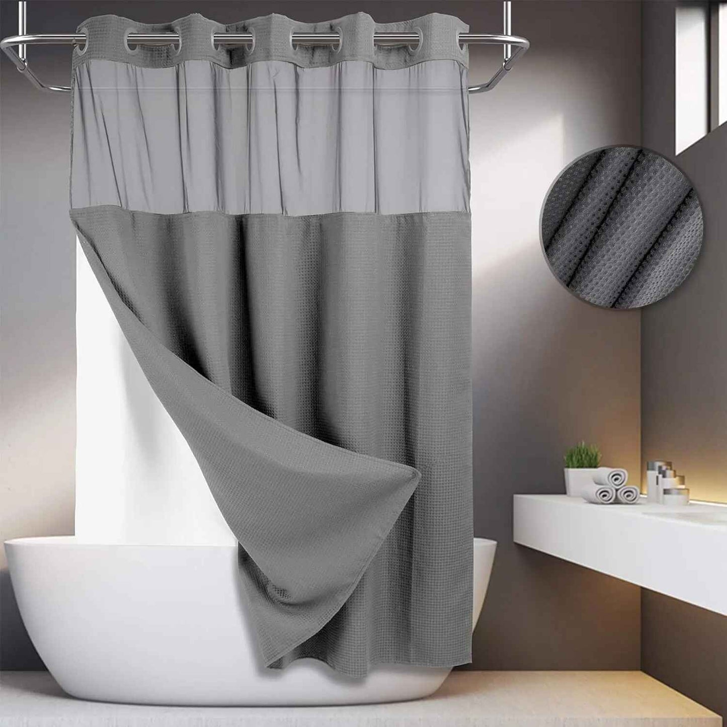 SnapDrape™ — The Effortless Shower Curtain Upgrade