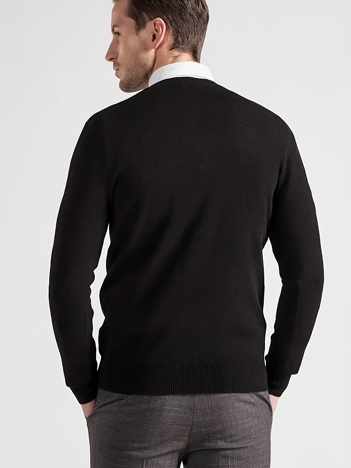 Maglione Girocollo In Maglia Tinta Unita