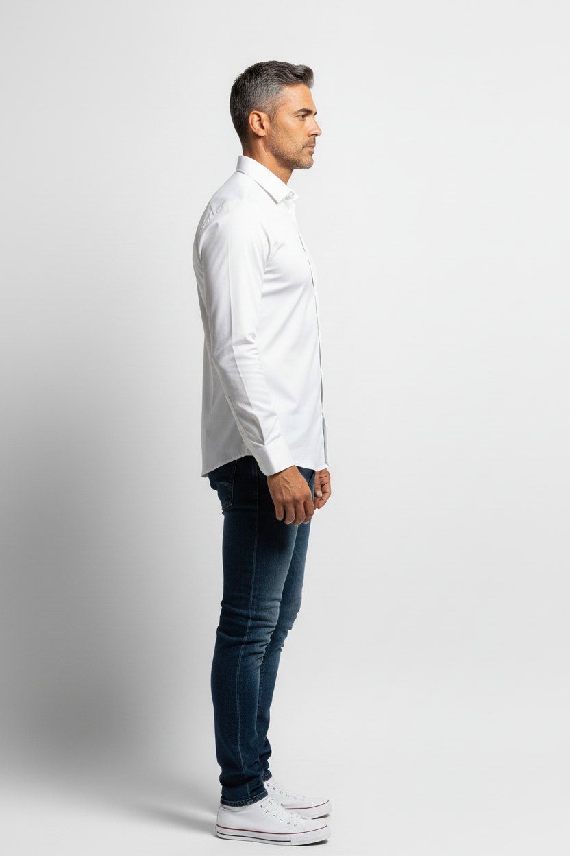 Camicia Versatile a Manica Lunga con Colletto Classico
