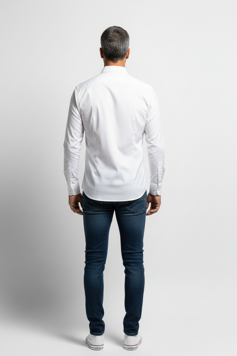 Camicia Versatile a Manica Lunga con Colletto Classico