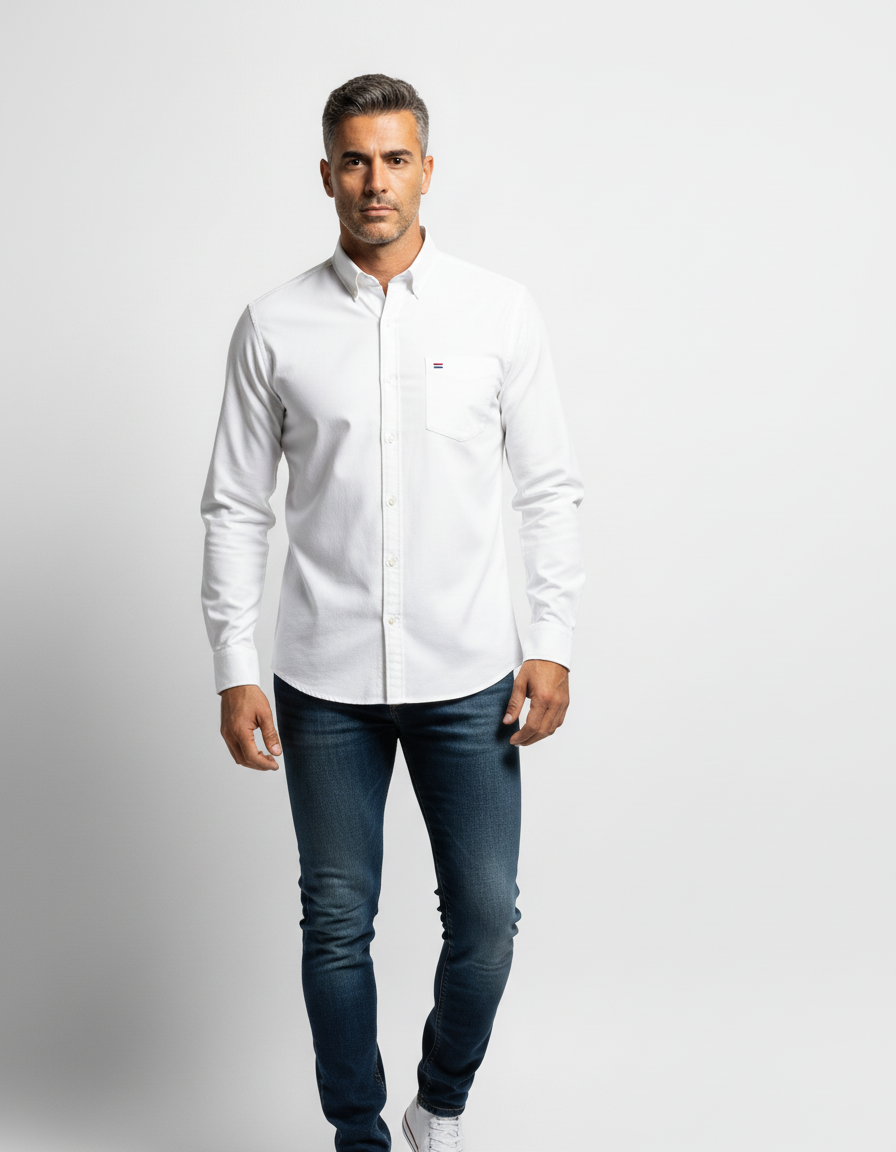 Camicia Oxford Versatile a Manica Lunga